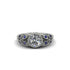 Art Deco Diamond Leaves Engagement Rings - Thalia No. 63 image 3
