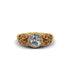 Art Deco Diamond Leaves Engagement Rings - Thalia No. 46 image 3