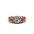 Art Deco Diamond Leaves Engagement Rings - Thalia No. 47