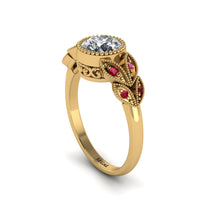 Art Deco Diamond Leaves Engagement Rings - Thalia No. 46 image 1