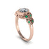 Art Deco Diamond Leaves Engagement Rings - Thalia No. 17 image 1