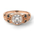 Art Deco Diamond Leaves Engagement Rings - Thalia No. 32