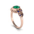 Art Deco Emerald Leaves Engagement Rings - Thalia No. 65