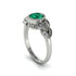 Art Deco Emerald Leaves Engagement Rings - Thalia No. 6 image 1