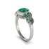 Art Deco Emerald Leaves Engagement Rings - Thalia No. 21 image 1