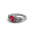 Art Deco Ruby Leaves Engagement Rings - Thalia No. 12 image 2