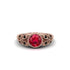 Art Deco Ruby Leaves Engagement Rings - Thalia No. 41 image 3