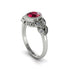 Art Deco Ruby Leaves Engagement Rings - Thalia No. 12 image 1