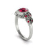Art Deco Ruby Leaves Engagement Rings - Thalia No. 57