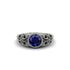 Art Deco Sapphire Leaves Engagement Rings - Thalia No. 45 image 3