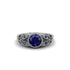 Art Deco Sapphire Leaves Engagement Rings - Thalia No. 75 image 3
