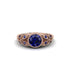 Art Deco Sapphire Leaves Engagement Rings - Thalia No. 74 image 3