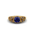 Art Deco Sapphire Leaves Engagement Rings - Thalia No. 73 image 3