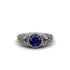 Art Deco Sapphire Leaves Engagement Rings - Thalia No. 15 image 3