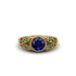 Art Deco Sapphire Leaves Engagement Rings - Thalia No. 28 image 3