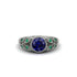 Art Deco Sapphire Leaves Engagement Rings - Thalia No. 30