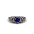 Art Deco Sapphire Leaves Engagement Rings - Thalia No. 60