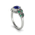 Art Deco Sapphire Leaves Engagement Rings - Thalia No. 30