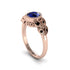 Art Deco Sapphire Leaves Engagement Rings - Thalia No. 44