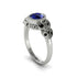 Art Deco Sapphire Leaves Engagement Rings - Thalia No. 45