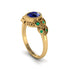 Art Deco Sapphire Leaves Engagement Rings - Thalia No. 28