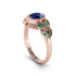 Art Deco Sapphire Leaves Engagement Rings - Thalia No. 29