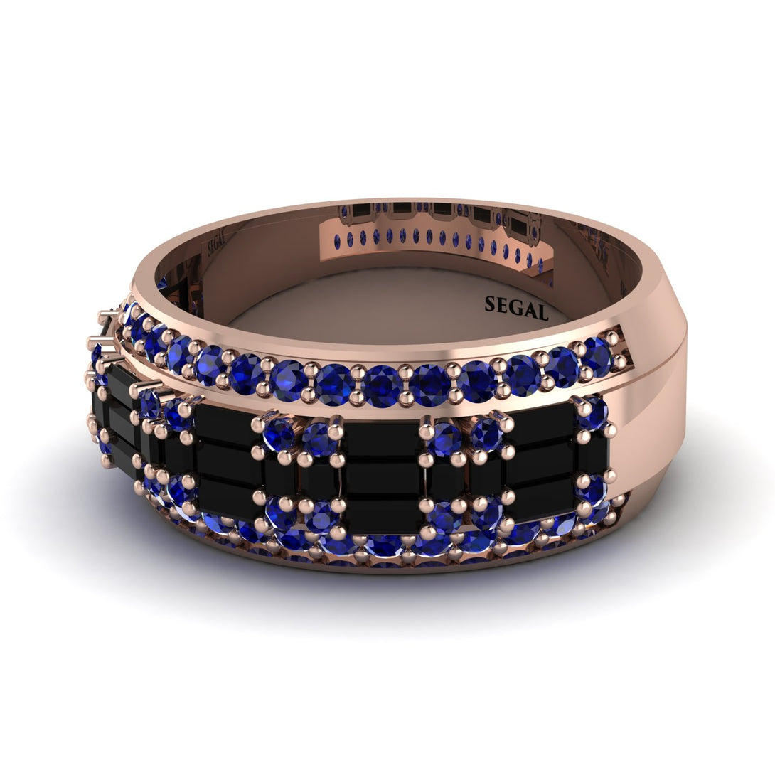 Baguette Black Diamond Eternity Wedding Band - Billy No. 68
