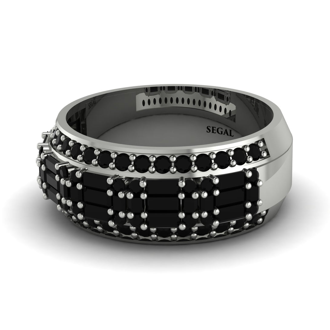 Baguette Black Diamond Eternity Wedding Band - Billy No. 39