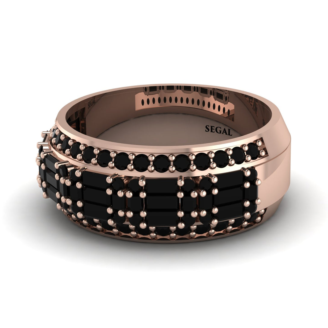 Baguette Black Diamond Eternity Wedding Band - Billy No. 38