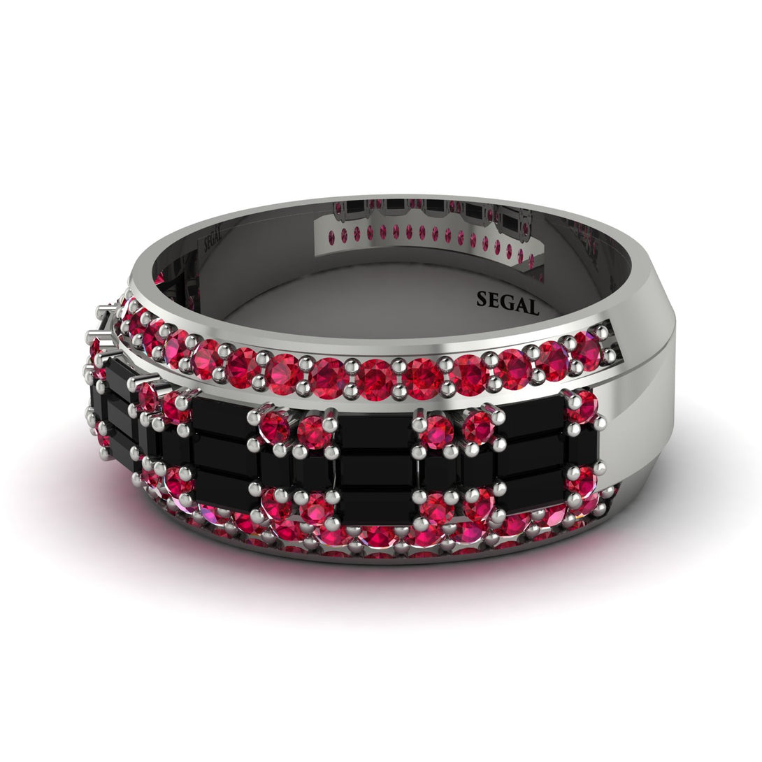 Baguette Black Diamond Eternity Wedding Band - Billy No. 54