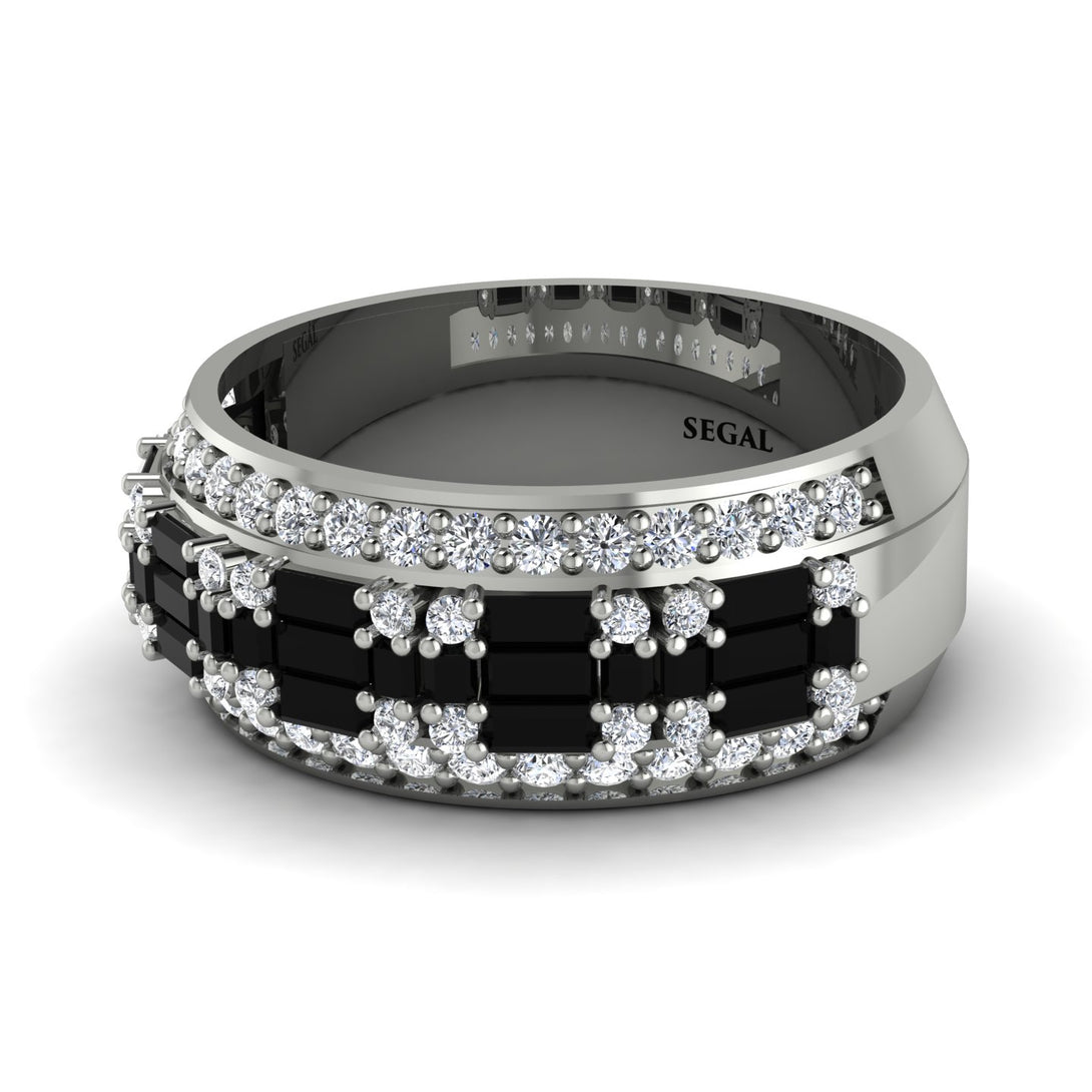 Baguette Black Diamond Eternity Wedding Band - Billy No. 9