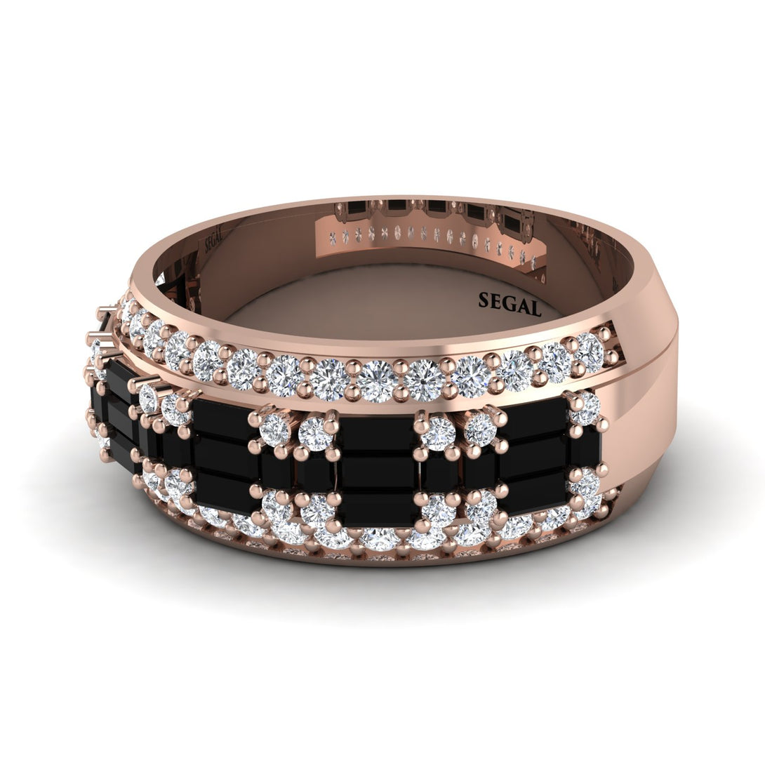 Baguette Black Diamond Eternity Wedding Band - Billy No. 8