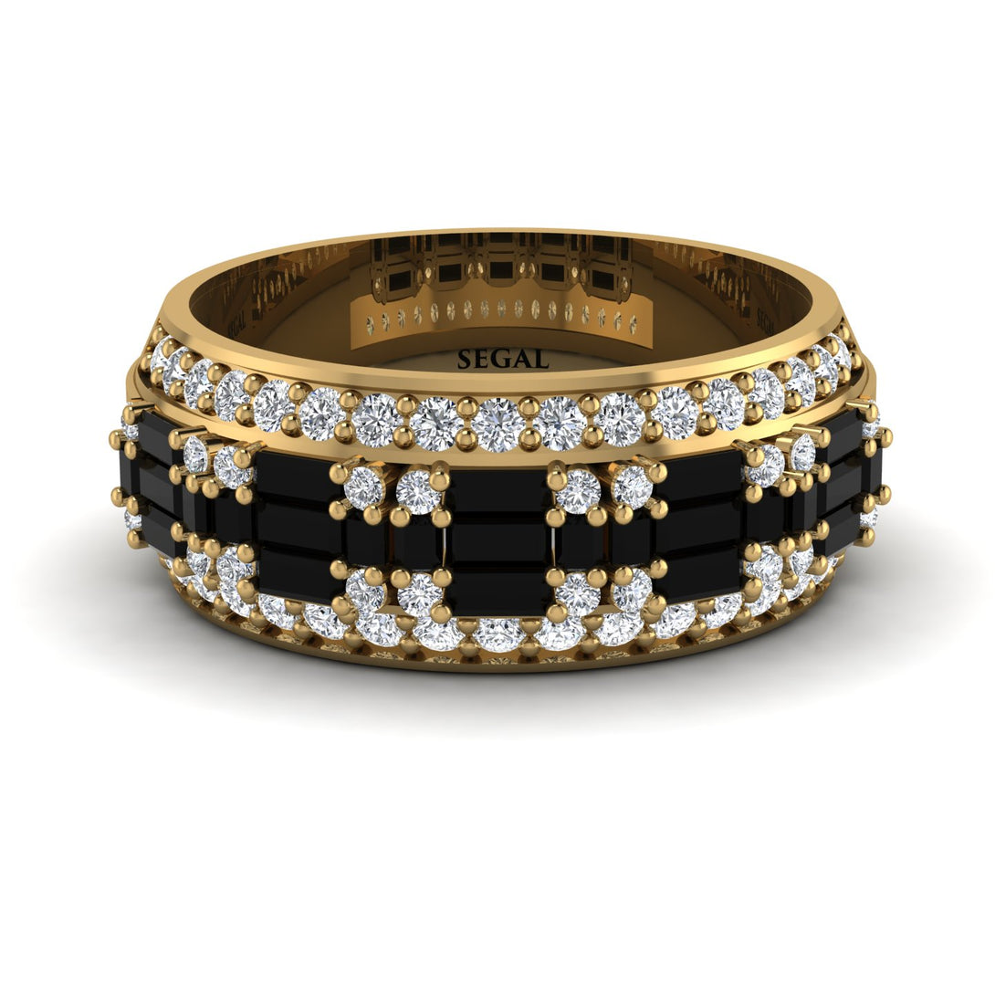 Baguette Black Diamond Eternity Wedding Band - Billy No. 7