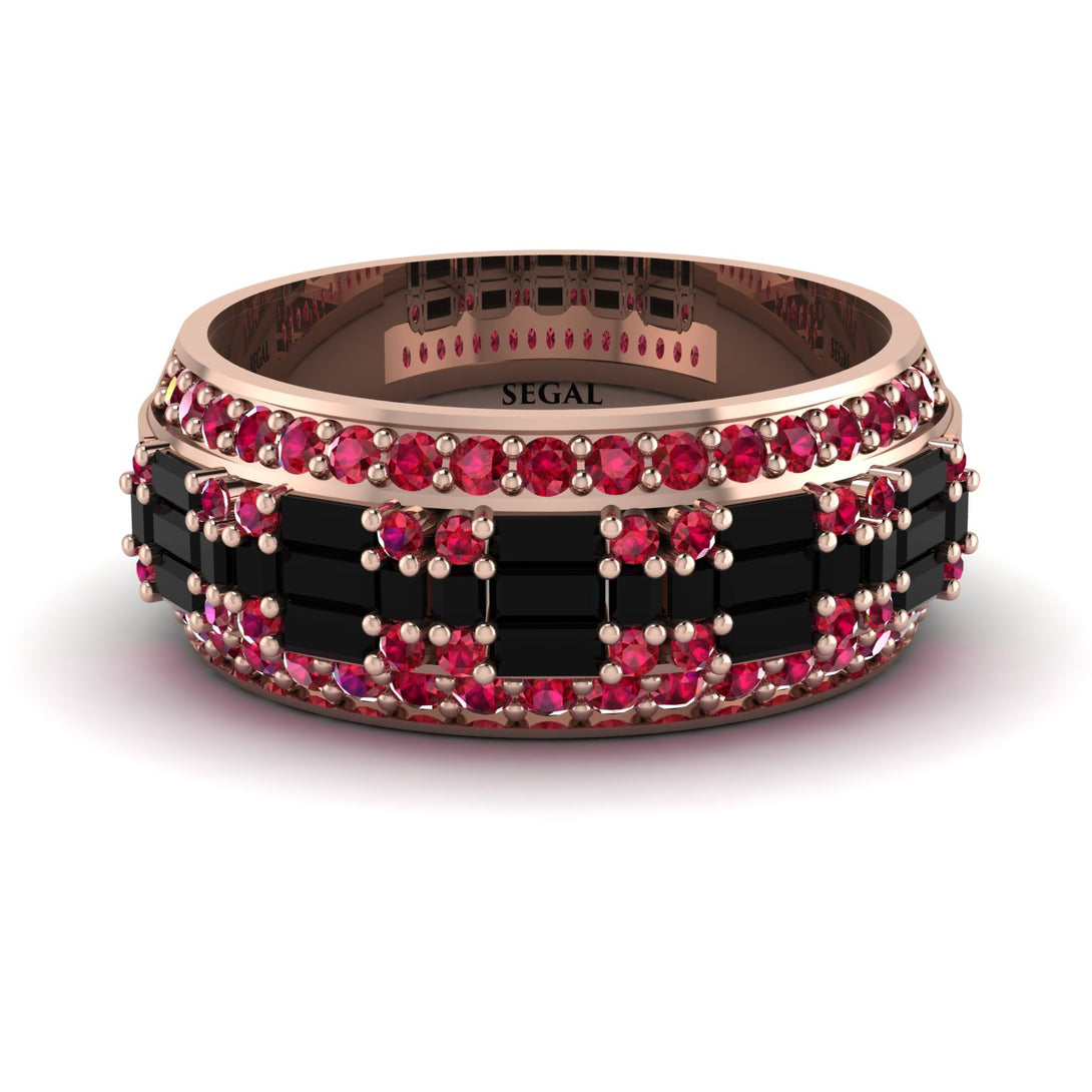 Baguette Black Diamond Eternity Wedding Band - Billy No. 53