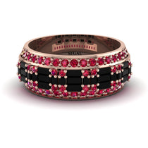 Baguette Black Diamond Eternity Wedding Band - Billy No. 53 image 1