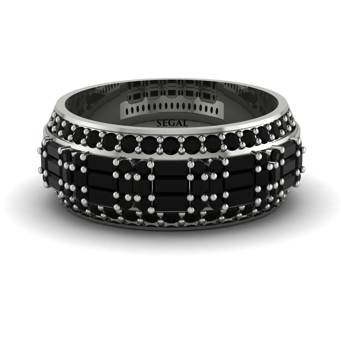 Baguette Black Diamond Eternity Wedding Band - Billy No. 39