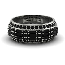 Baguette Black Diamond Eternity Wedding Band - Billy No. 39 image 1