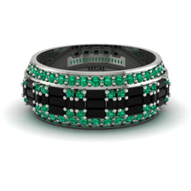Baguette Black Diamond Eternity Wedding Band - Billy No. 24 image 1