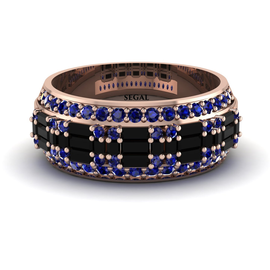 Baguette Black Diamond Eternity Wedding Band - Billy No. 68