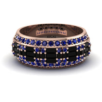 Baguette Black Diamond Eternity Wedding Band - Billy No. 68 image 1