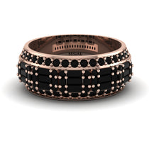 Baguette Black Diamond Eternity Wedding Band - Billy No. 38 image 1
