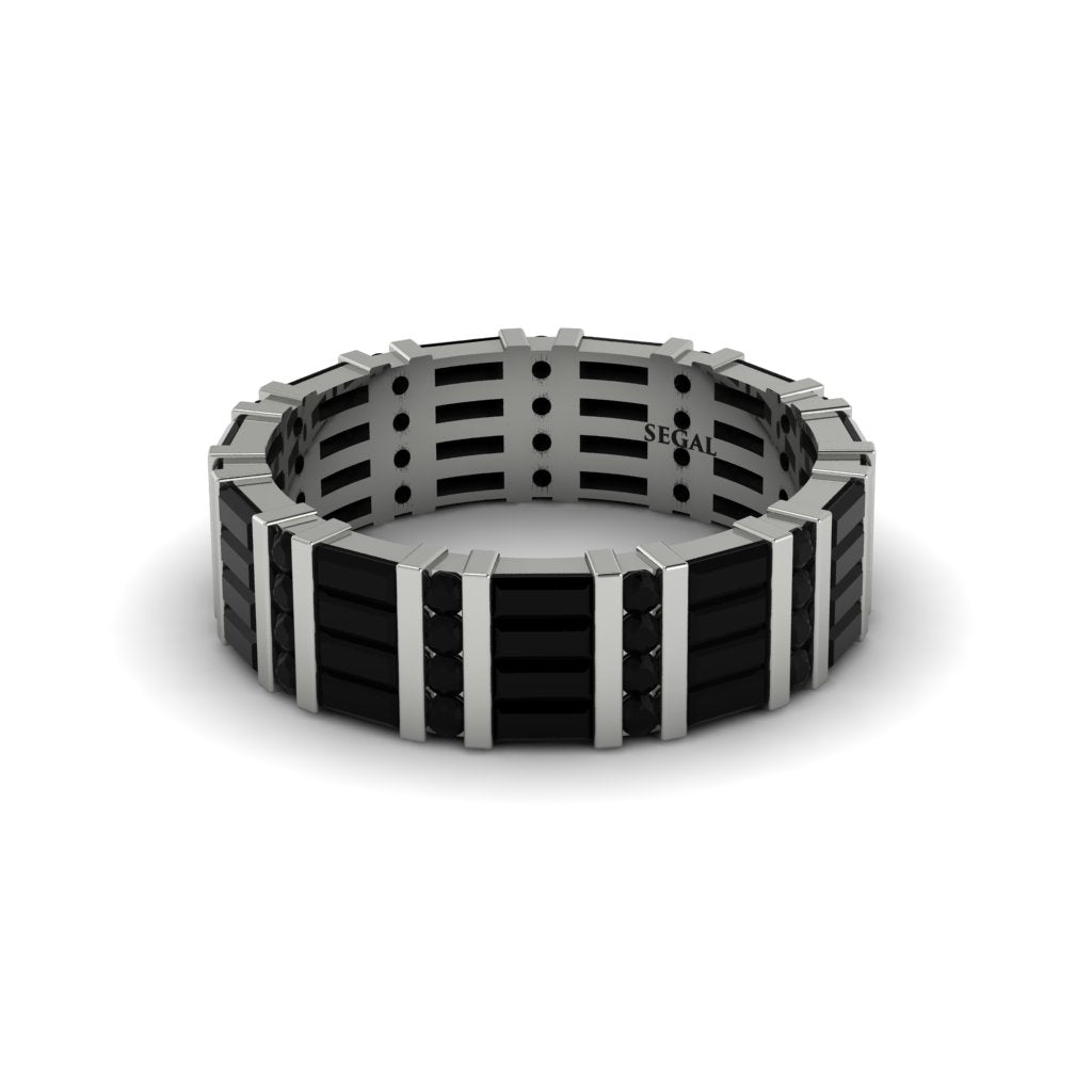 Baguette Black Diamond Eternity Wedding Band - Keegan No. 9