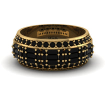 Baguette Black Diamond Eternity Wedding Band - Billy No. 37 image 1