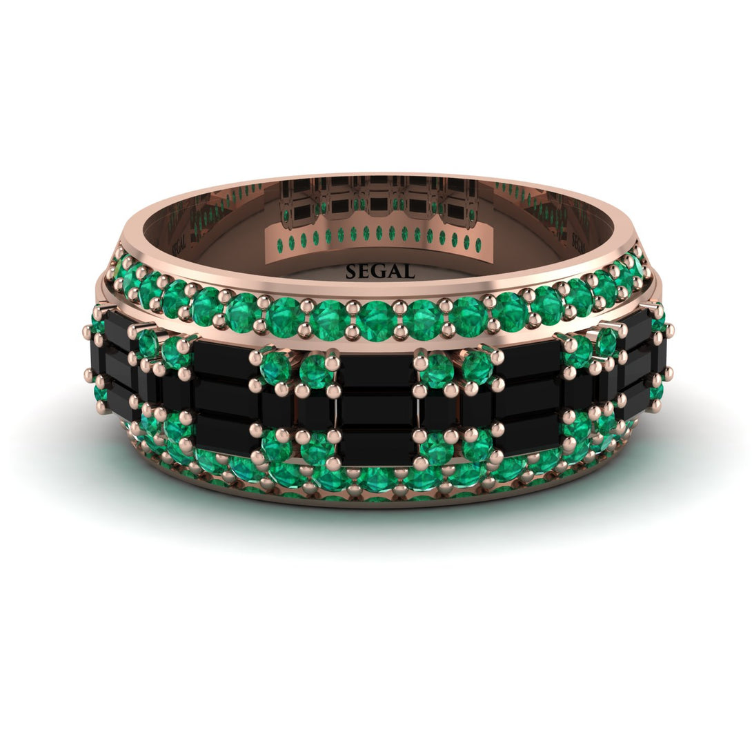 Baguette Black Diamond Eternity Wedding Band - Billy No. 23