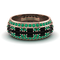 Baguette Black Diamond Eternity Wedding Band - Billy No. 23 image 1
