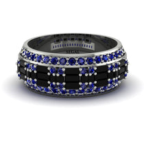 Baguette Black Diamond Eternity Wedding Band - Billy No. 69 image 1