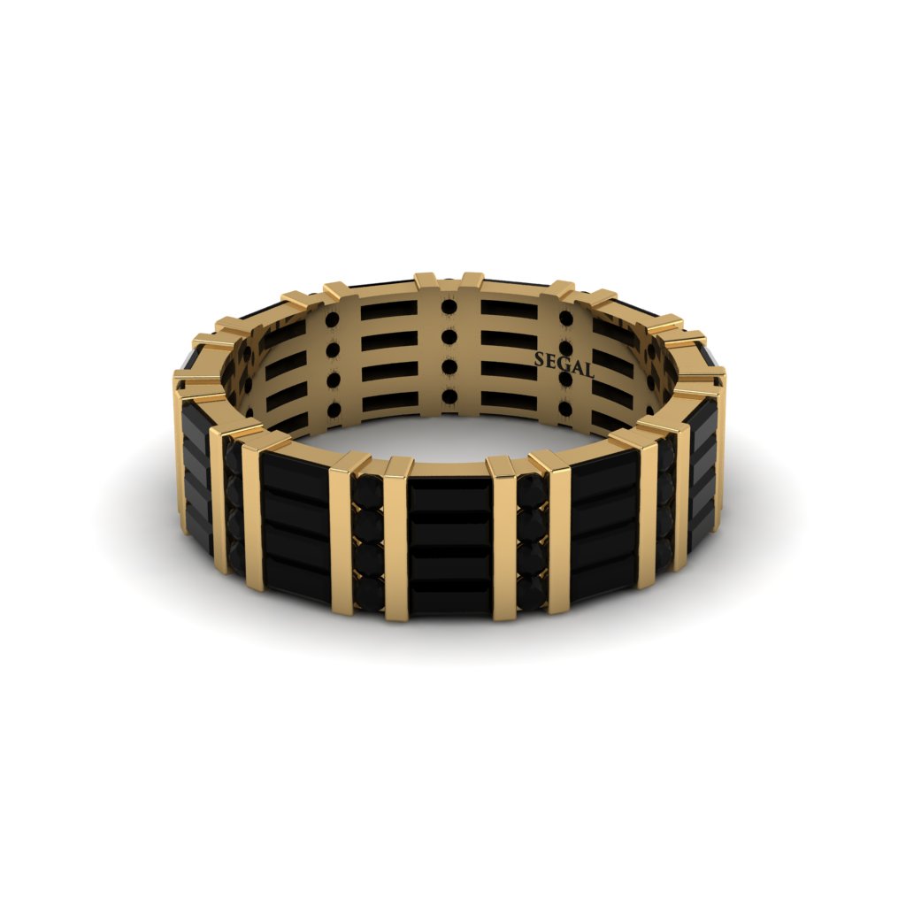 Baguette Black Diamond Eternity Wedding Band - Keegan No. 7