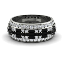 Baguette Black Diamond Eternity Wedding Band - Billy No. 9 image 1