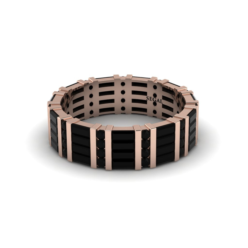 Baguette Black Diamond Eternity Wedding Band - Keegan No. 8