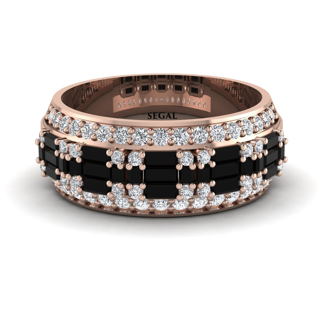 Baguette Black Diamond Eternity Wedding Band - Billy No. 8
